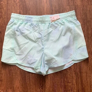 Girls Xersion Athletic Shorts Aqua Tie Dye Size 16